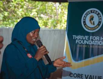 Special Guest at the Thrive For Her Foundation Reusable Pad outreach, Durumi IDP Camp, November 2025. The work of Developed Abuja For All remains urgent and unending.