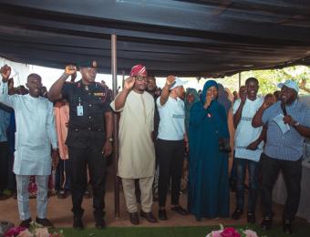 Special Guest at the Thrive For Her Foundation Reusable Pad outreach, Durumi IDP Camp, November 2025. The work of Developed Abuja For All remains urgent and unending.