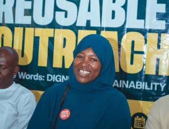 Special Guest at the Thrive For Her Foundation Reusable Pad outreach, Durumi IDP Camp, November 2025. The work of Developed Abuja For All remains urgent and unending.